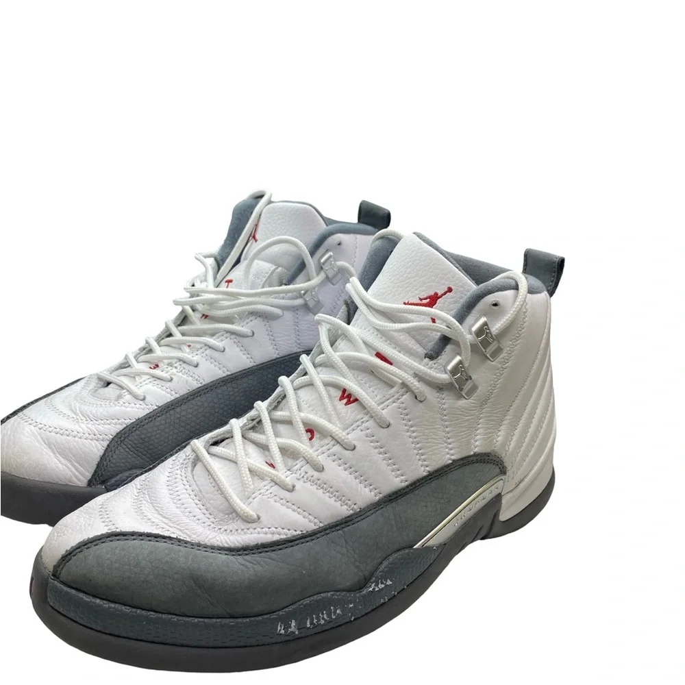 Jordan Men's White and Gray High-Top Sneakers